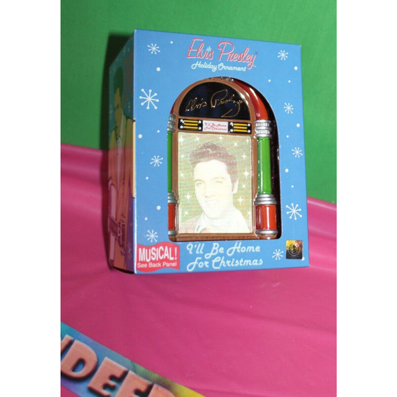 American Greetings Elvis Presley I'll Be Home For Christmas Jukebox Ornament 04 - Picture 2 of 4